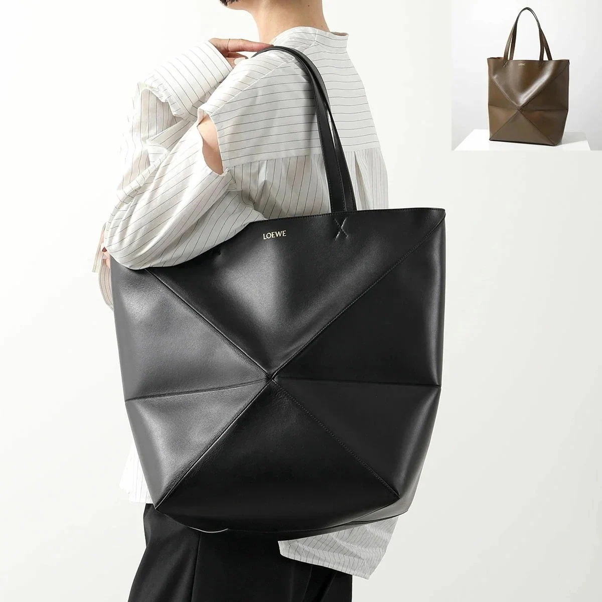 LOEWE ロエベ トートバッグ PUZZLE FOLD TOTE パズル フォルド B933Q18X01 レディース レザー ラージ 鞄 カラー2色