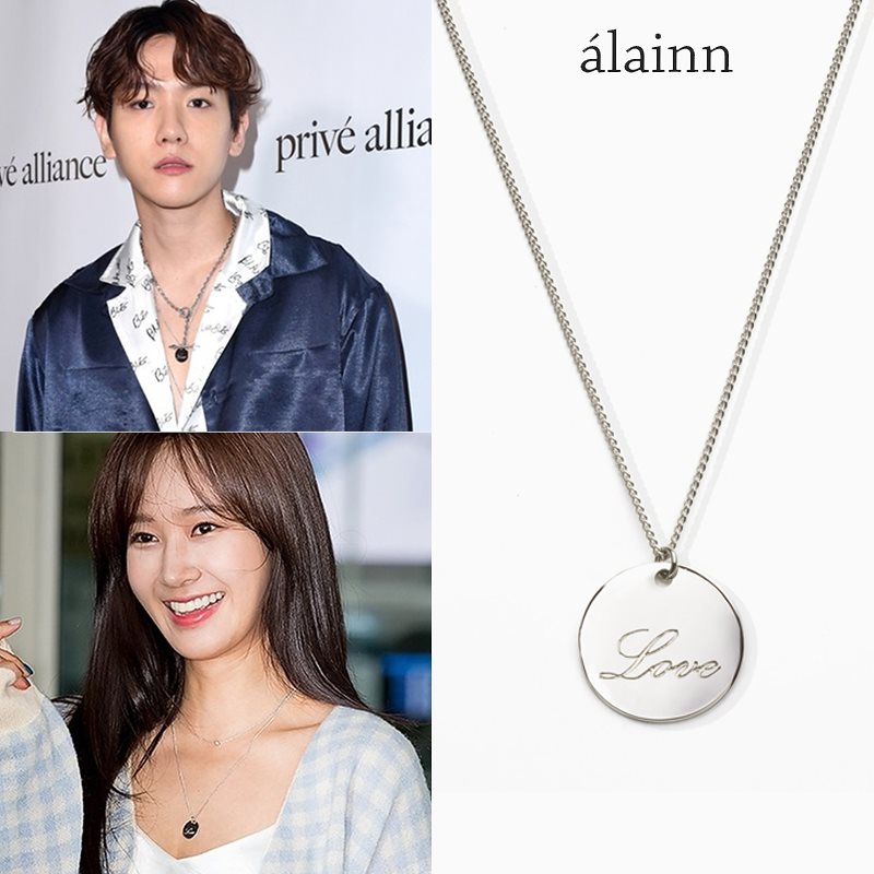 EXO着用 [alainn] EXO商品ネックレス レタリングネックレス / メンズ小物 K-POP