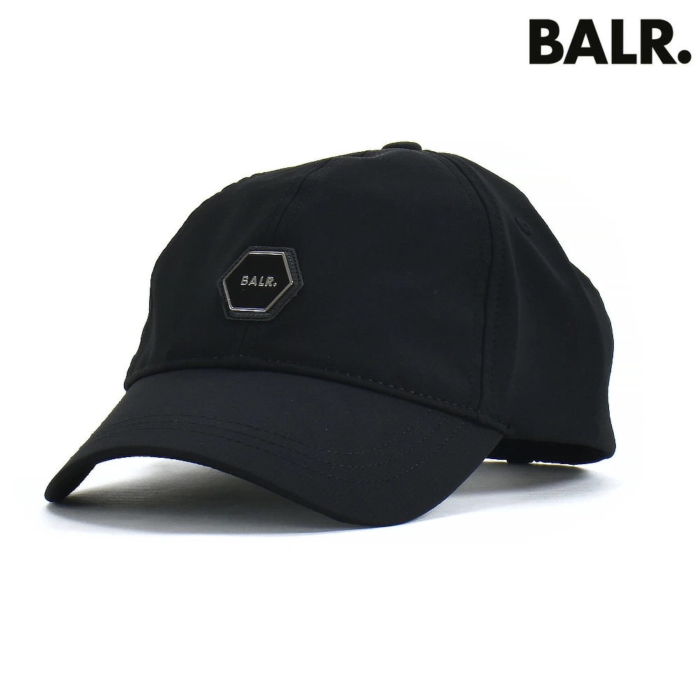 ボーラー BALR. キャップ メンズ 帽子 ベースボールキャップ ポリエステル メタルロゴ ジェットブラック HEX-SERIES RIPSTOP CAP【b61101092-102】