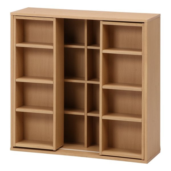 ダブルスライドラック 幅89cm ナチュラル DS9090NA