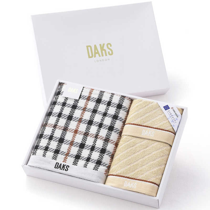 タオル美術館　NEWハウスチェック ウォッシュタオル フェイスタオル バスタオルベージュ DAKS