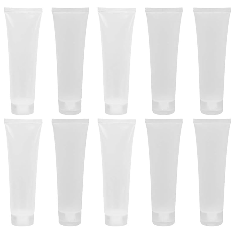 Cabilock 10本詰め替え化粧品チューブスクイーズチューブ100ml空の化粧品スクイーズチューブ用シャンプーボディクリームローション