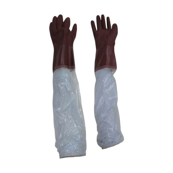 （まとめ）東和 ビニスター 腕カバー付 A-20 L ブラウン 635-L 1双[x5]