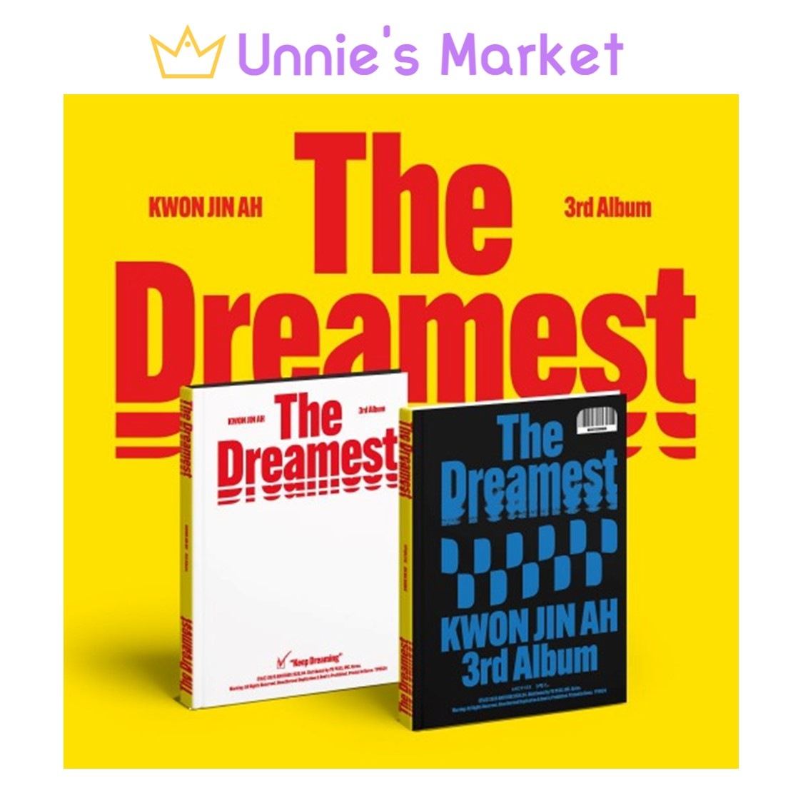 KWON JIN AH - The Dreamest 3rd Album + Free Fan-made Photocard 1EA