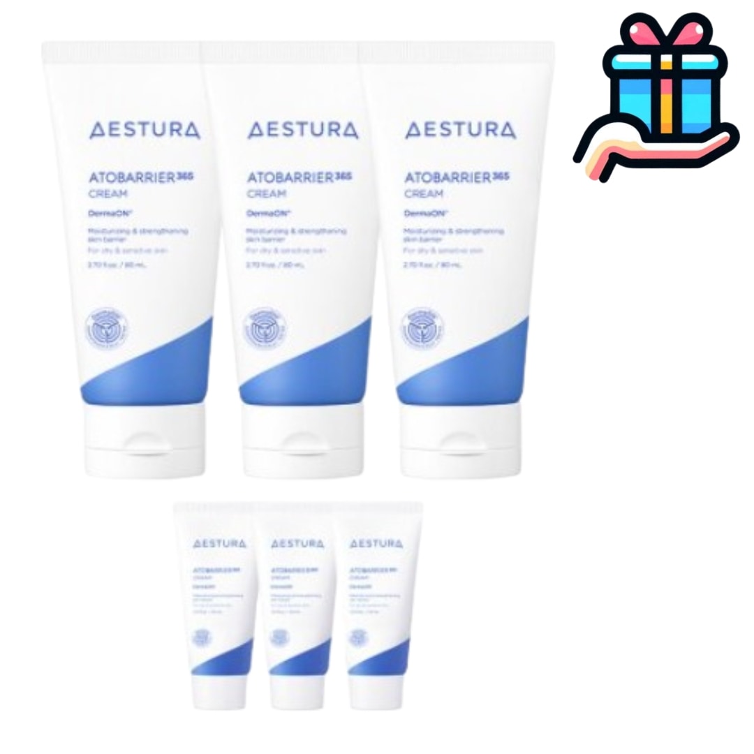 [大容量企画商品3+3] NEW 第2世代 アトバリア 365クリーム 80ml*3 + 30ml*3 計330ml 韓国コスメ 正規品 ニキビ性肌トラブル 肌キメ 毛穴 弾力 栄養 保湿水分油·