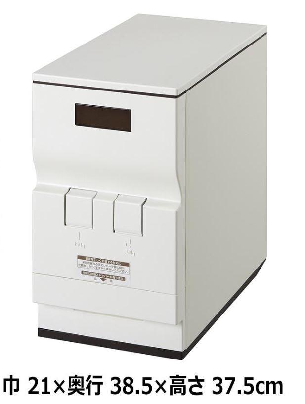 MK(エムケー精工)　計量米びつ　ライスエース　6kg収納　ホワイト　RC-06W