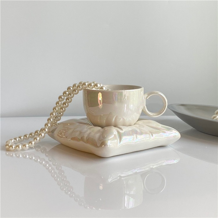 INSスタイル セラミック クリエイティブ 洗練された ピュアカラー ピローバッグ コーヒーカップ