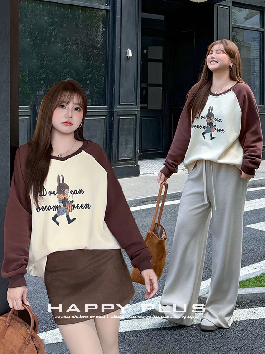 【Lovely Plus】 秋冬 厚手 インナー ブラウス スウェット レディース ゆったり 大きいサイズ 体型カバー 暖かい トップス