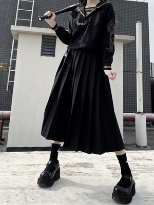 驭龍師/水木瑠璃オリジナルJKS制服正規版ヤンキーロングスカートスーツ新型正統服