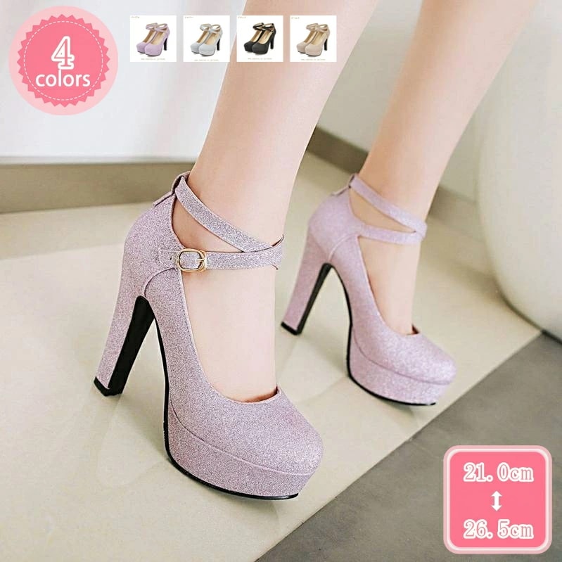 1000円OFFクーポン パンプス 痛くない 美脚 前厚 ストーム キラキラ スパンコール 厚底パンプス 結婚式 サンダル レディース 歩きやすい 12センチヒール 厚底 疲れない ハイヒール 春 夏