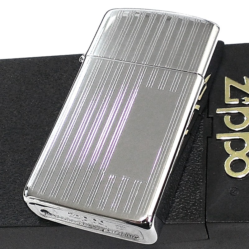 ZIPPO ライター 1992年製 スリム カナダ製 RIBBON DESIGN オンタリオ製 ジッポ レア 廃盤 かっこいい ヴィンテージ 未使用品 絶版 メンズ シンプル 珍しい シルバー