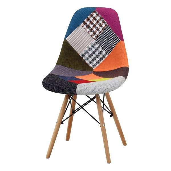 パッチワークシェルチェア 肘付き ミックス PP-623CDN-03