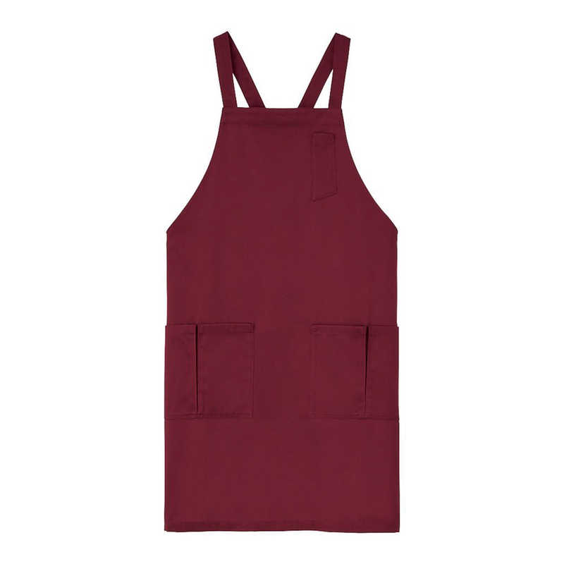 サーヴォ　胸当エプロン SBPU-1925 E9 ワイン　SEPF503