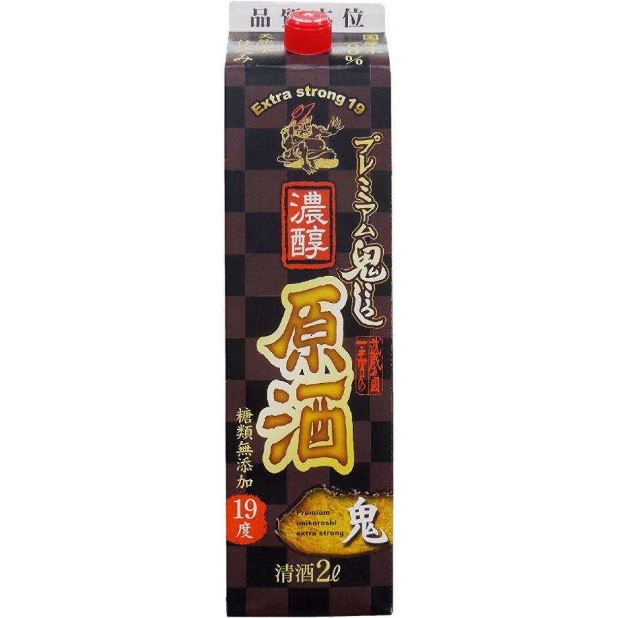 【送料無料】小山本家 プレミアム鬼ころし 濃醇原酒 19度 2L 2000ml6本/1ケース【北海道沖縄県東北四国九州地方は必ず送料が掛かります】