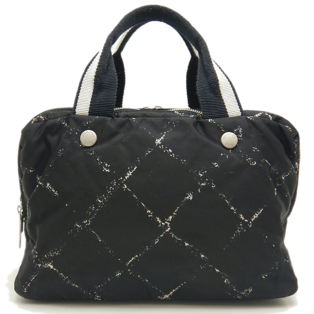 ミニボストンバッグ トラベルライン ナイロン ブラック/252567【中古】