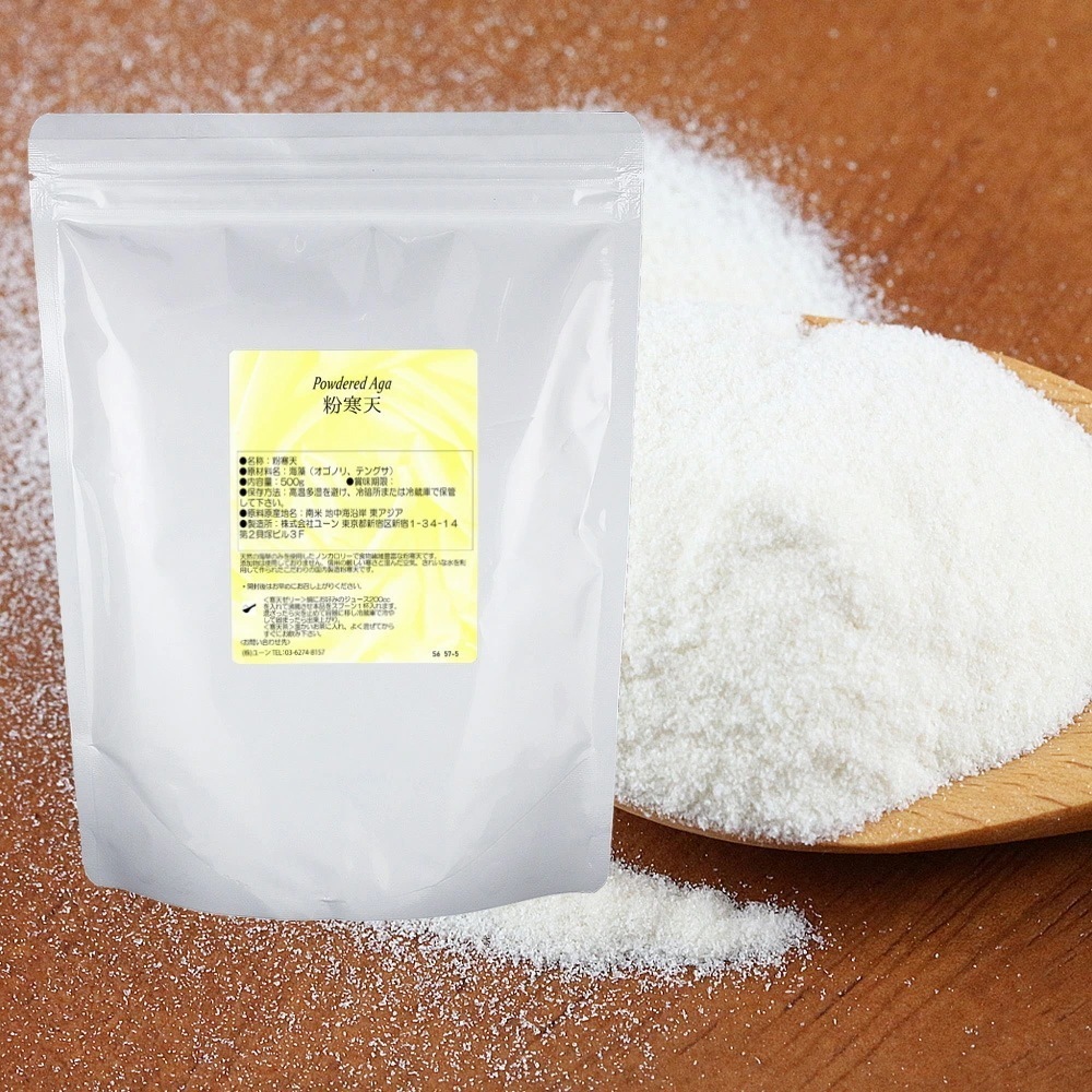 粉寒天 国産 寒天粉末業務用 500g 粉寒天ダイエット 国産粉かんてん 寒天パウダー 粉末寒天 作り方 水ようかん原料 牛乳寒天 信州産 長野県 食物繊維 国内製造寒天ダイエット