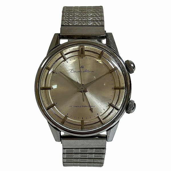 シチズン アラーム 5150811 手巻き 時計 腕時計 メンズ 【中古】