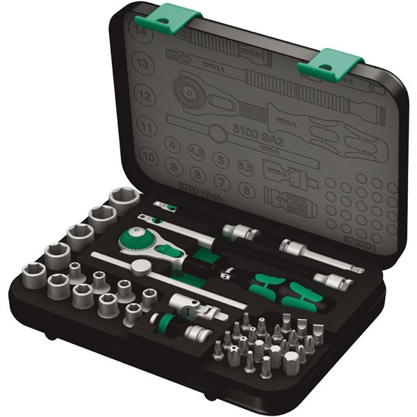 WERA ヴェラ 差込角1/4DR 42点組 サイクロップソケットレンチ セット 003533 工具 ツール DIY 作業工具 道具 レンチ