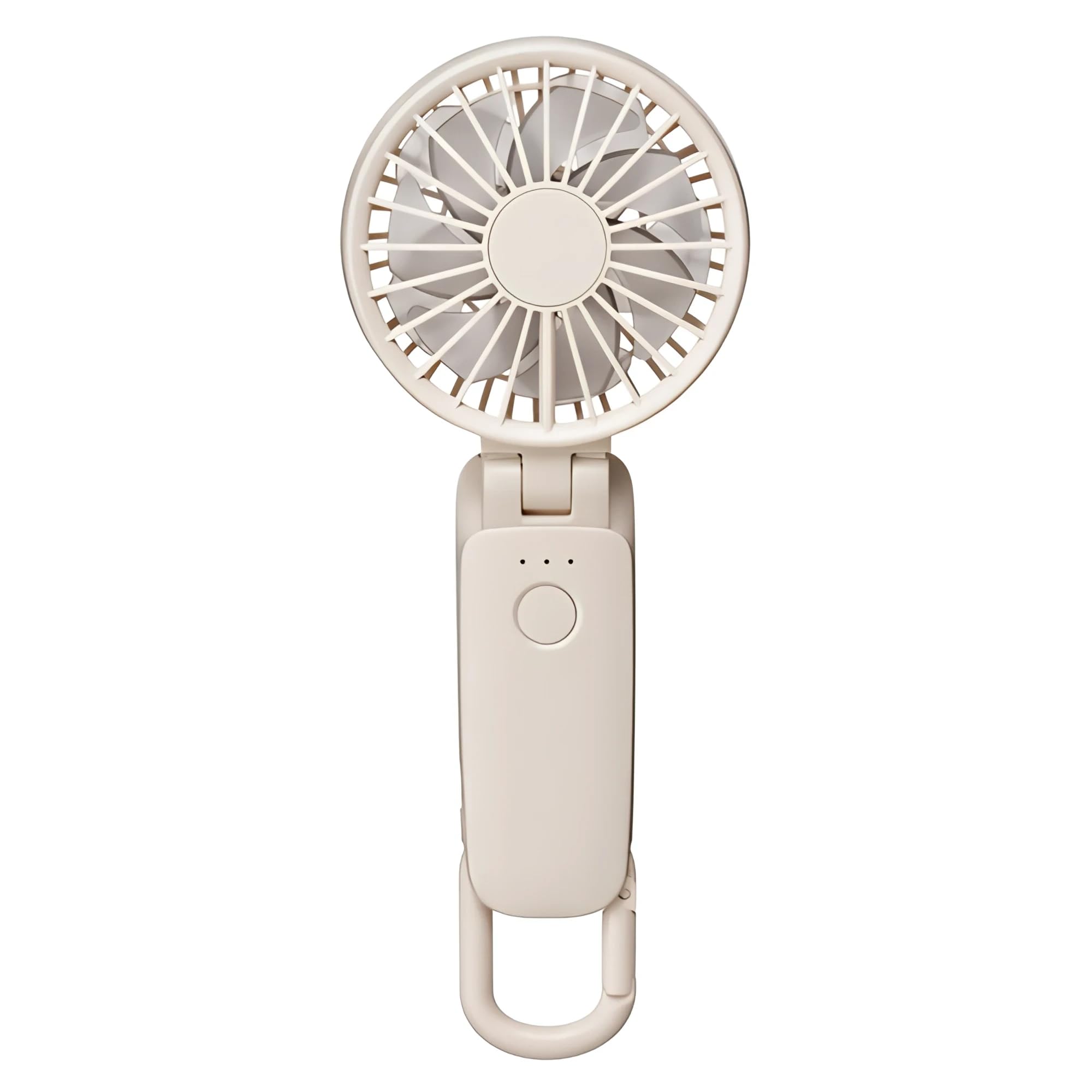 リズム(RHYTHM) ハンディファン 2025 大風量 静音 3WAY (手持ち 首掛け 卓上) [国内メーカー] 風量5段階 Type-C対応 カラビナ＆ストラップ付き 小型 携帯扇風機 Silk