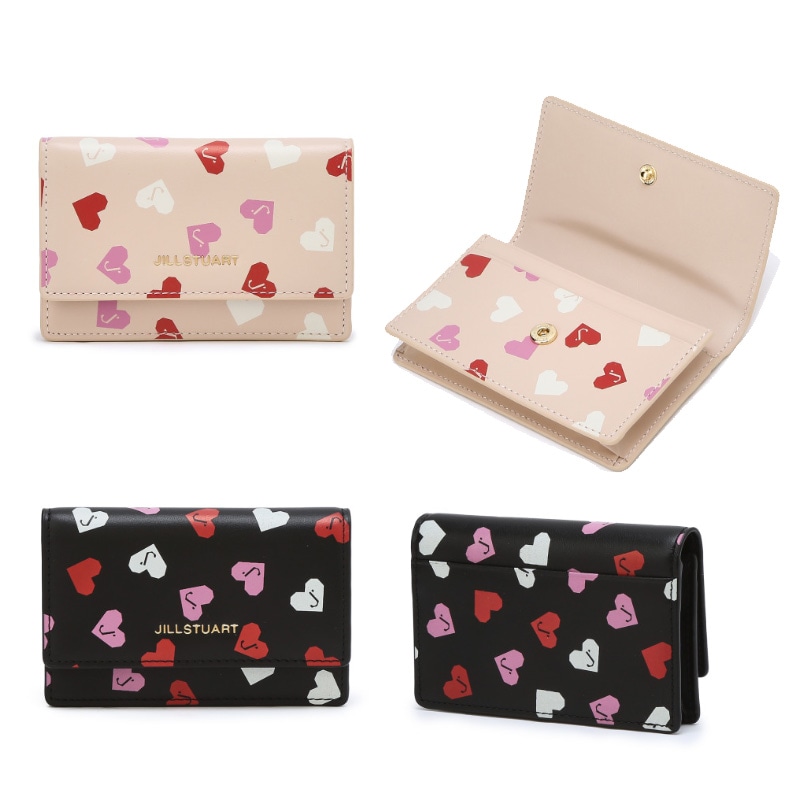 [HEART] 23FW パターンブラック牛革カード財布