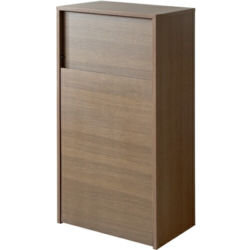 宮武製作所【お客様組み立て】45L キャスターダストボックス Helios（ヘリオス） ブラウン 幅45奥行き29.5高さ90cm DB-F1100-BR【インテリア 家具 木目調 ゴミ箱 キャスター