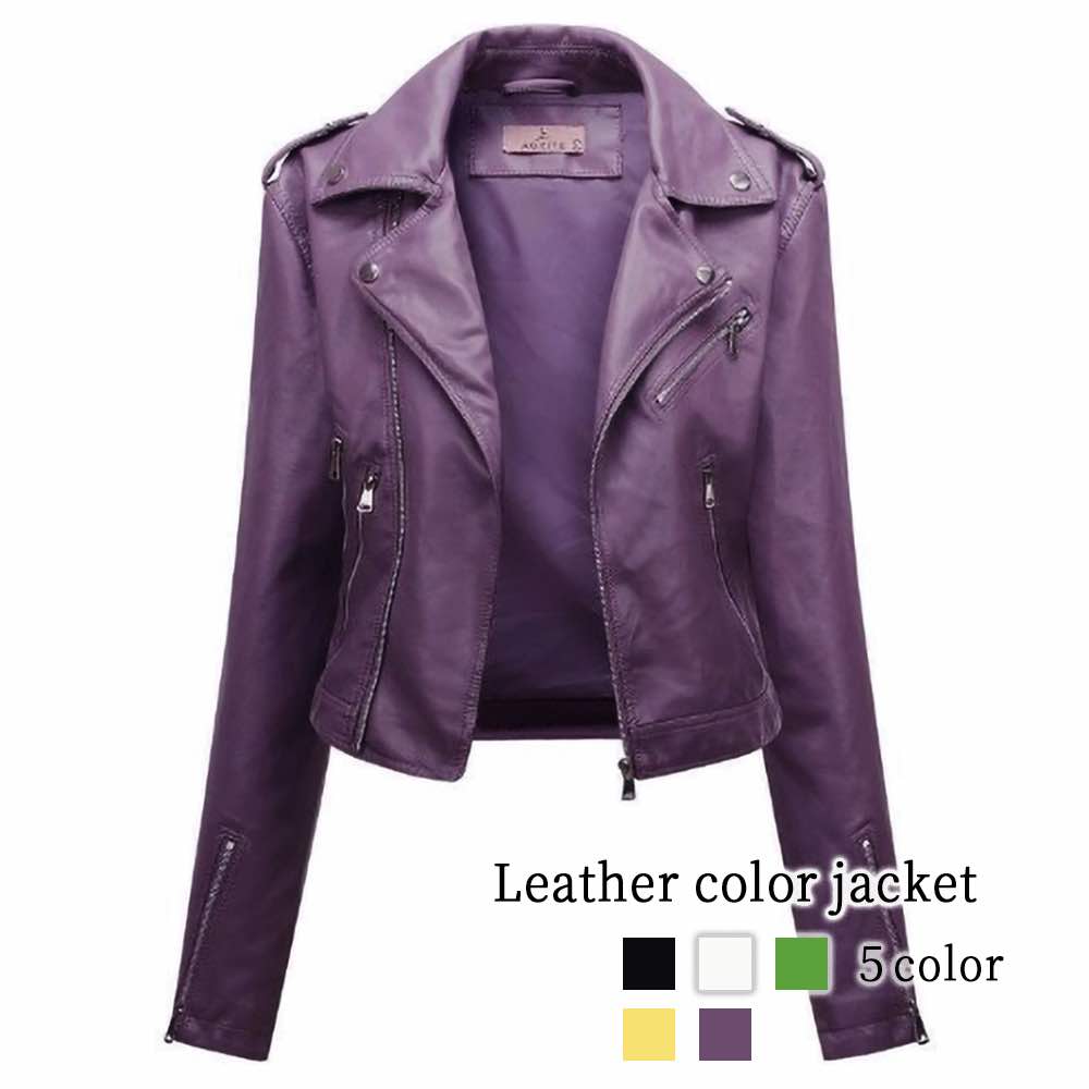 ライダースジャケット レディース レザーカラージャケット レザージャケット ショット ライダース ジャケット 秋 着こなし 革ジャン 30代 ブランド 春 サイズ スエード 50代 20代 ブルゾン