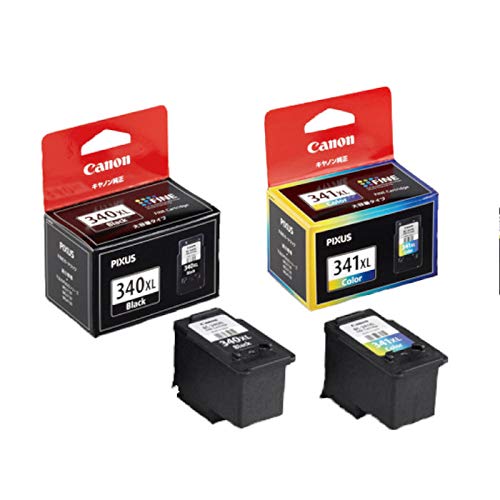 【純正品】CANON FINEカートリッジ BC-340XL(大容量ブラック) + BC-341XL(大容量3色カラー)セット