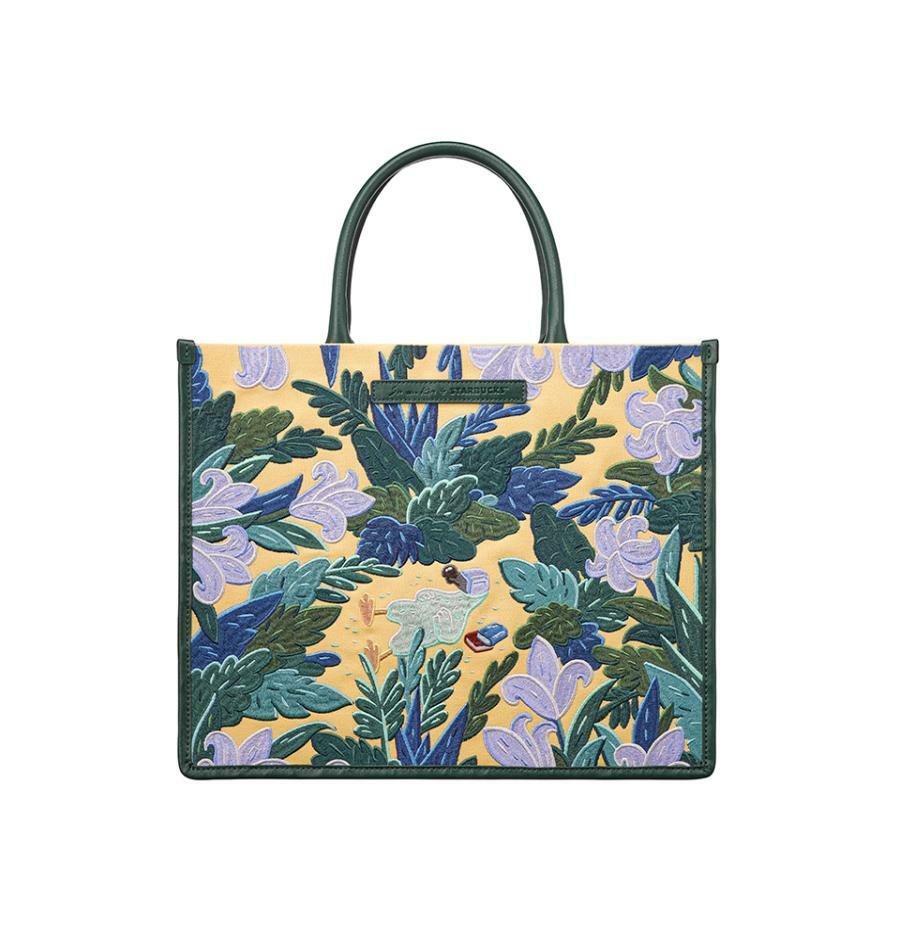 Starbucks Korea Sun woo kim X Starbucks collabo ドド鳥刺繍ラージトートバッグ Dodo embroidery large tote bag