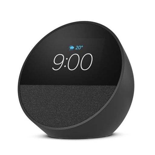 【NEW】ECHO SPOT(2024年発売) - スマートアラームクロック WITH ALEXA鮮やかなサウンド ブラック