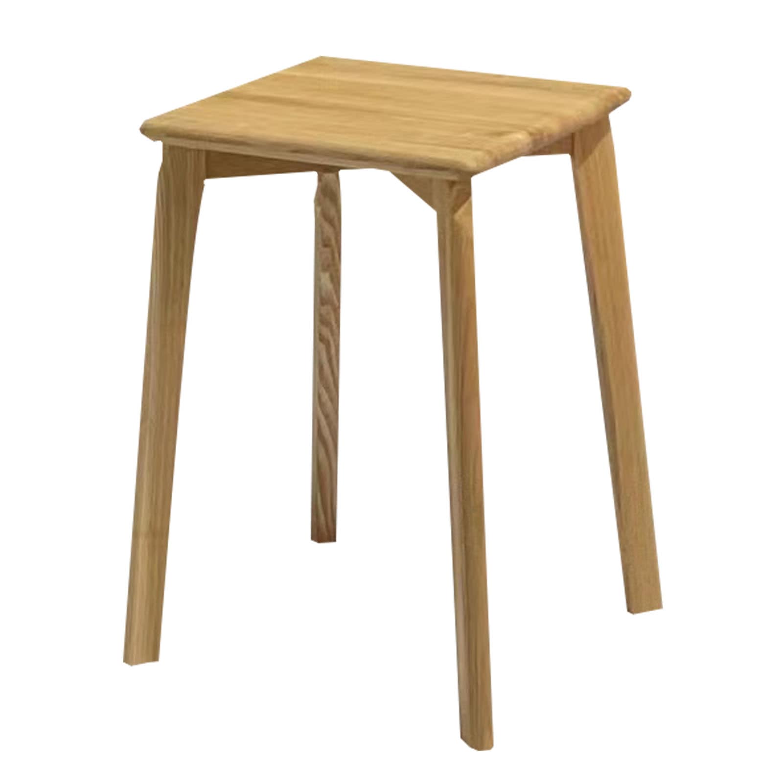 木製スツール，原木色無垢材のスツール 四角 スタッキング ホワイトオーク無垢材 スツール 高さ 45CM, ベッドルームリビングルームダイニングルームのファッション木製のベンチ