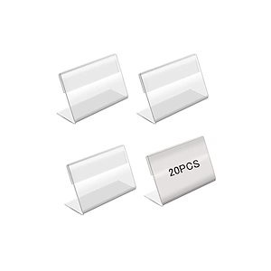 【即納】サムコス ポップ スタンド L型 卓上 アクリル 名刺 カード 立て pop 展示用 値札 (20個セット)