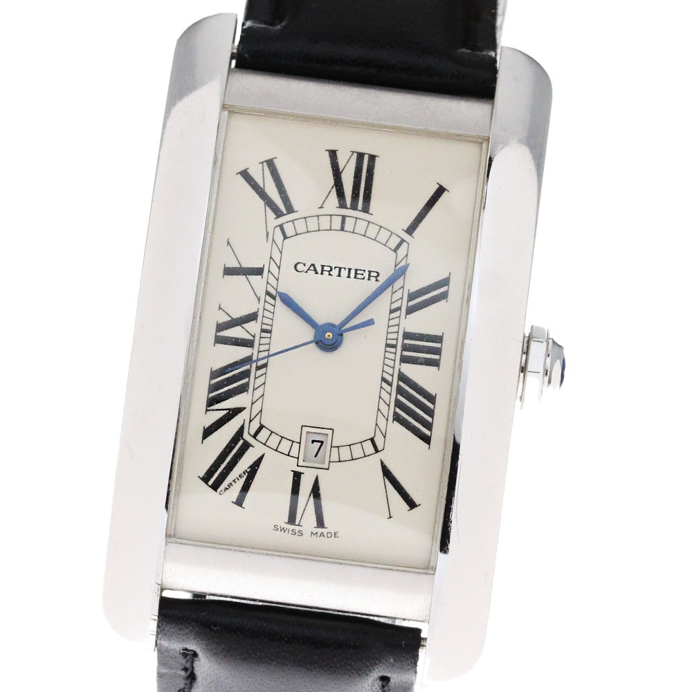 カルティエ CARTIER W2603256 タンクアメリカンLM K18WG 自動巻き メンズ _862650【中古】