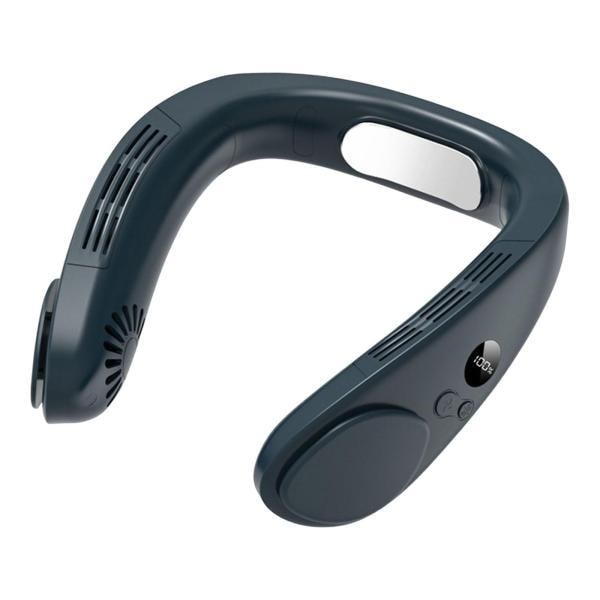 ポータブルハンギングネックファン4400mAhハンズフリーホームオフィスクラスルームブラック