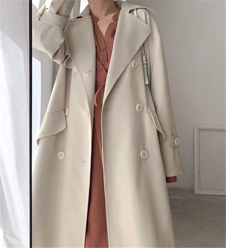 秋冬 トレンチコート ガウンコート トレンチコート スプリングコート レディースフ アウター お出かけ ファッション レディース ゆったりする デザインセンス 怠惰な風 快適である 中長セクショ