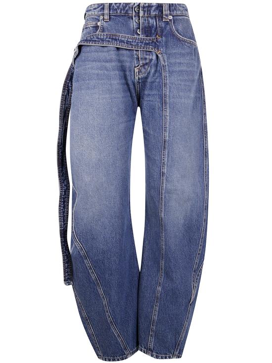 JEAN PAUL GAULTIER Women Denim Pants 25 03 W TR009 D024 57 VINTAGE BLUE
