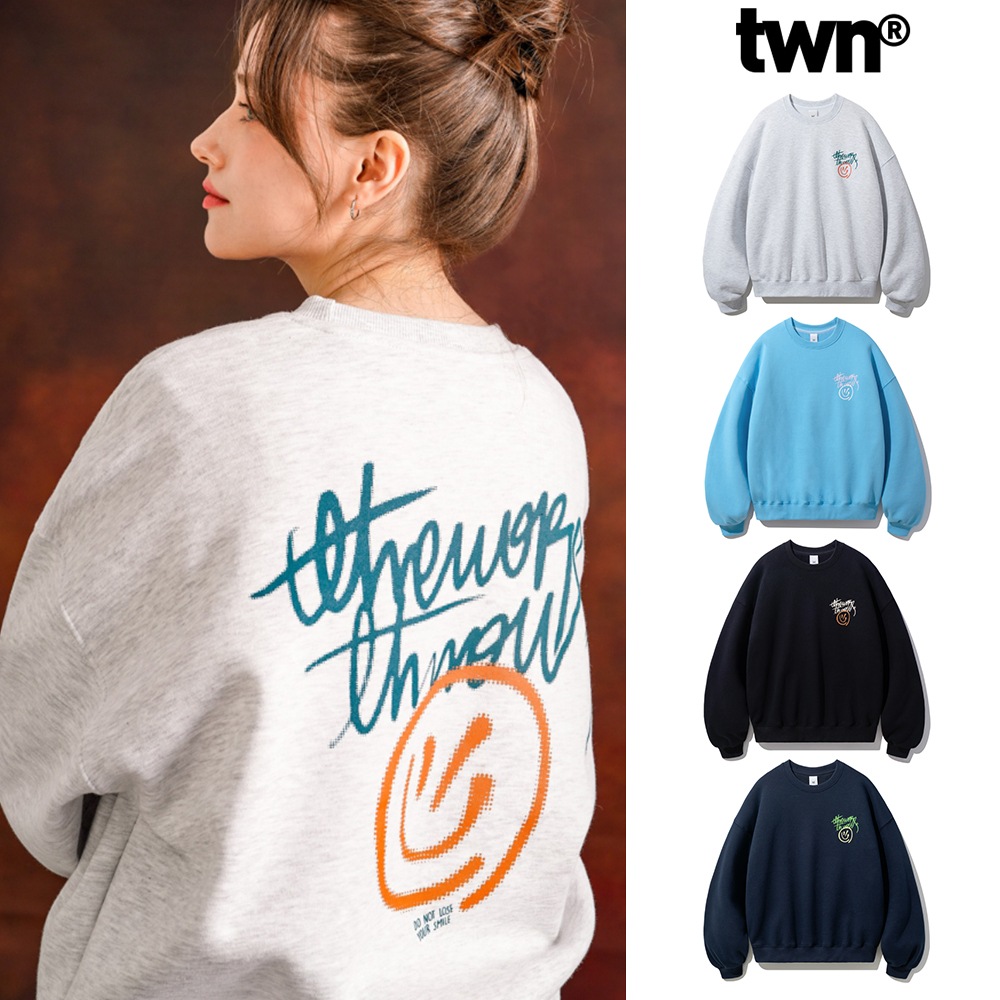 [TWN] Halftone smile sweatshirt