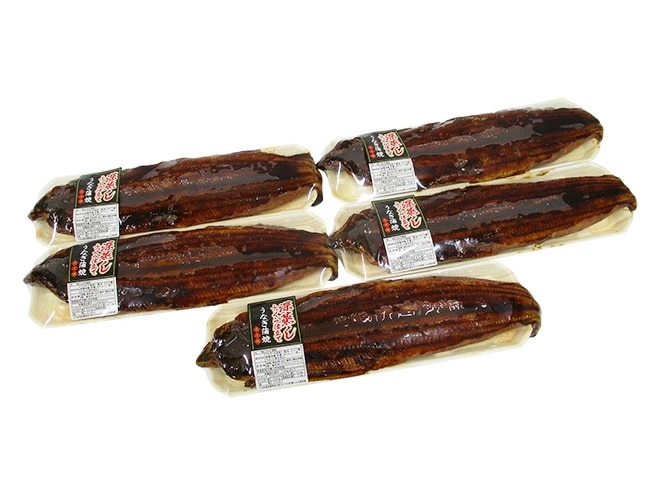 =うなぎ蒲焼= 約380-400g前後x5pc 中国産 ウナギ/鰻/有頭腹開