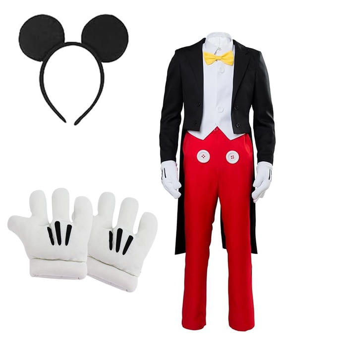 コスプレ 衣装 ミッキーマウス コスチューム 大人 ハロウィン イベント 仮装 衣装＋手袋＋飾り