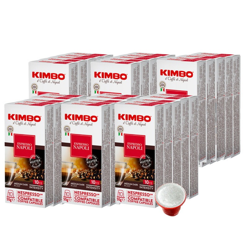 KIMBO キンボ イタリア産 ネスプレッソ 互換 カプセルコーヒー ナポリ30箱（300カプセル 17,197円