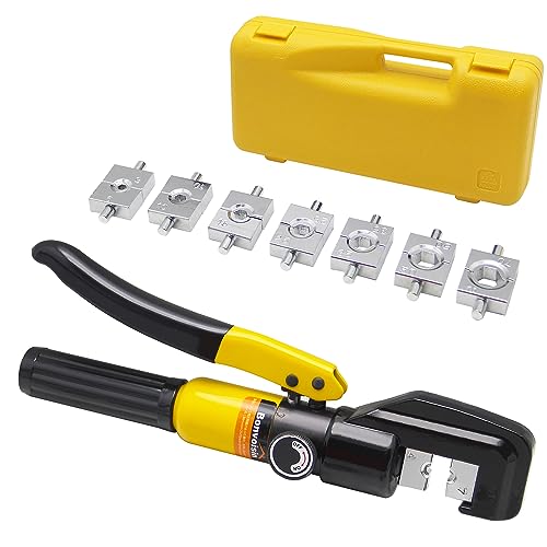 Bonvoisin 油圧式圧着工具 圧着ペンチ ハイドロプライヤー 4*70mm裸圧着銅/アルミ端