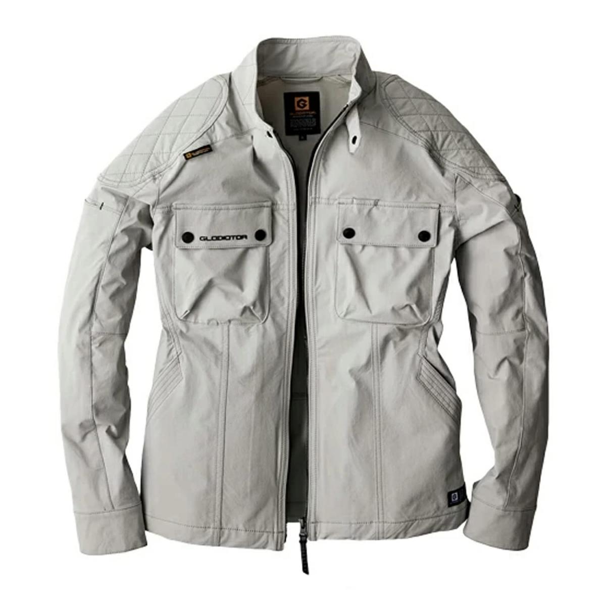 コーコス信岡 GLADIATOR 4WAY ストレッチ ジャケット シルバー LL GX-3810 ワークウェア 作業着 アジャスター マルチポケット 脇ポケット ペン差し