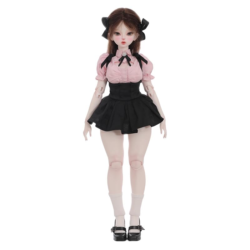 shuga fairy 1/4 スケール 球体関節人形 女 Joan メイド服 学園風 BJDドール 可動 フィギュア 身長41CM メイク済み 仮装でき プリンセス風 洋服セット プレゼント