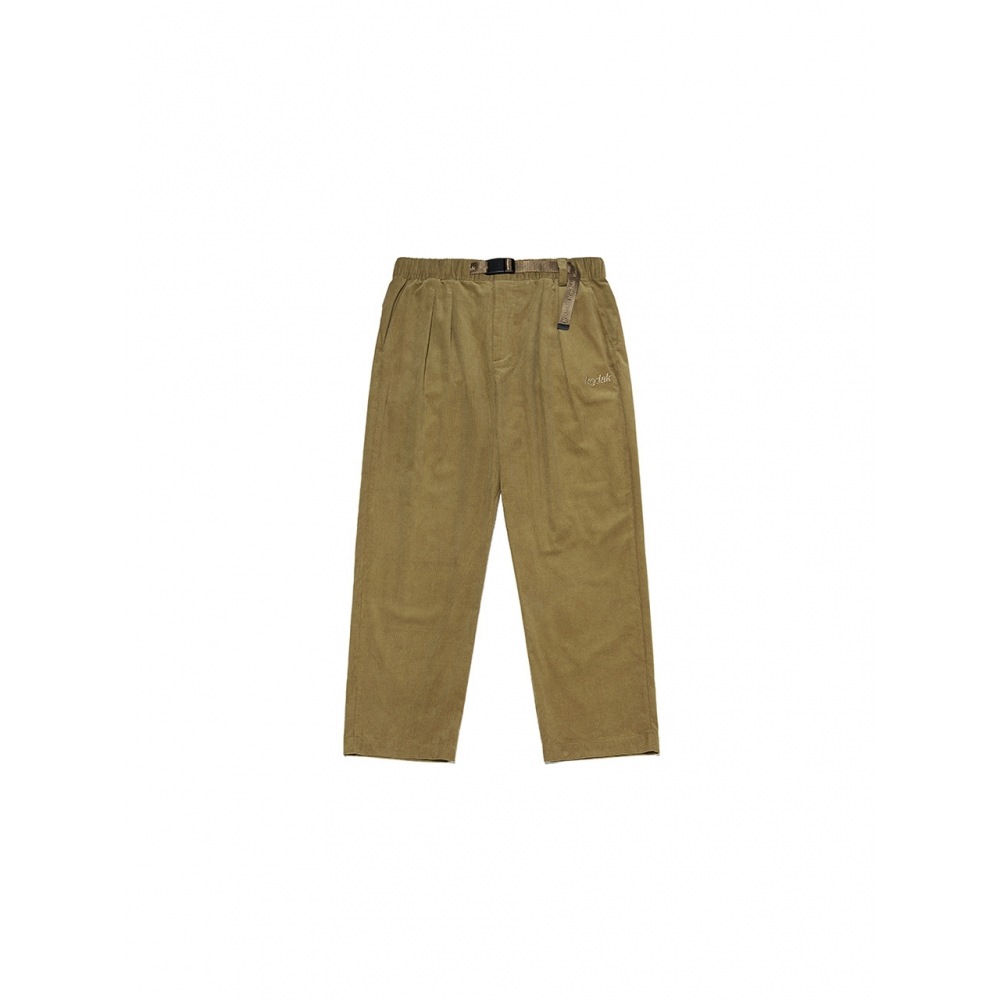 コダックアパレルブラウニーコーデュロイワイドテーパードフィットパンツベージュ