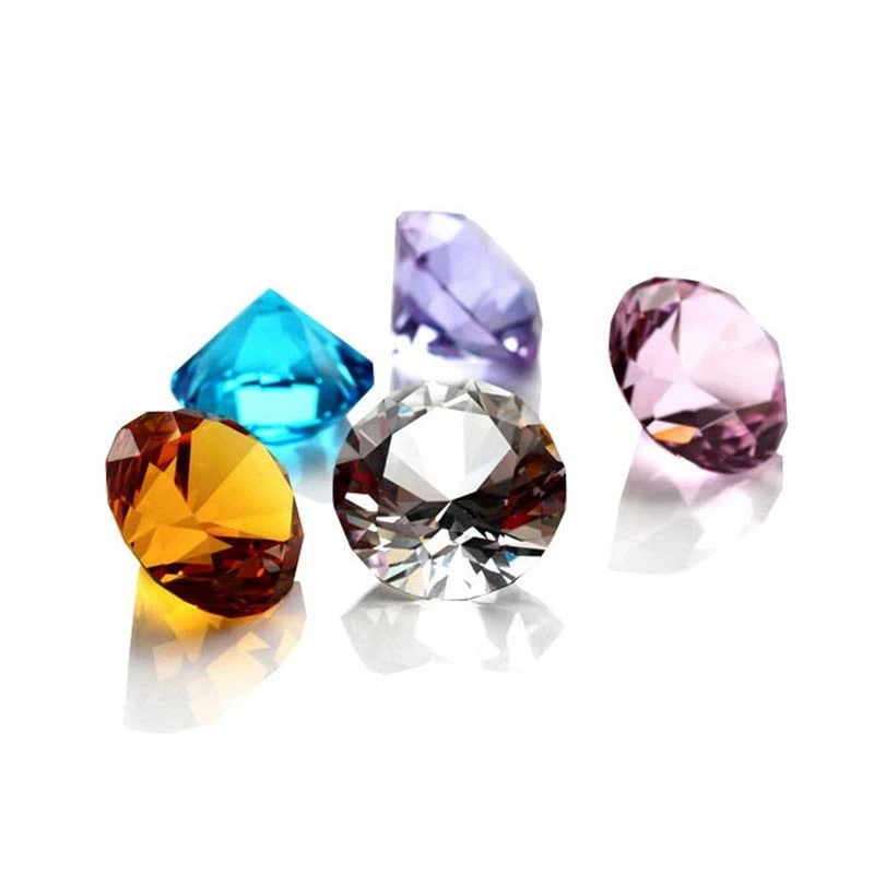 100mmクリスタルダイヤモンドカットガラスディスプレイ イミテーション レプリカ 偽物 宝石 飾り 展示 撮影 写真 インテリア 黒 青 赤 透明 オレンジ 緑 黄色 ps105xxxxxxxx