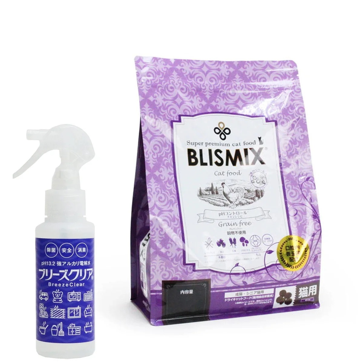 キャットフード pHコントロール チキンレシピ 2kg【ph13.2強アルカリ電解水100ml付き】