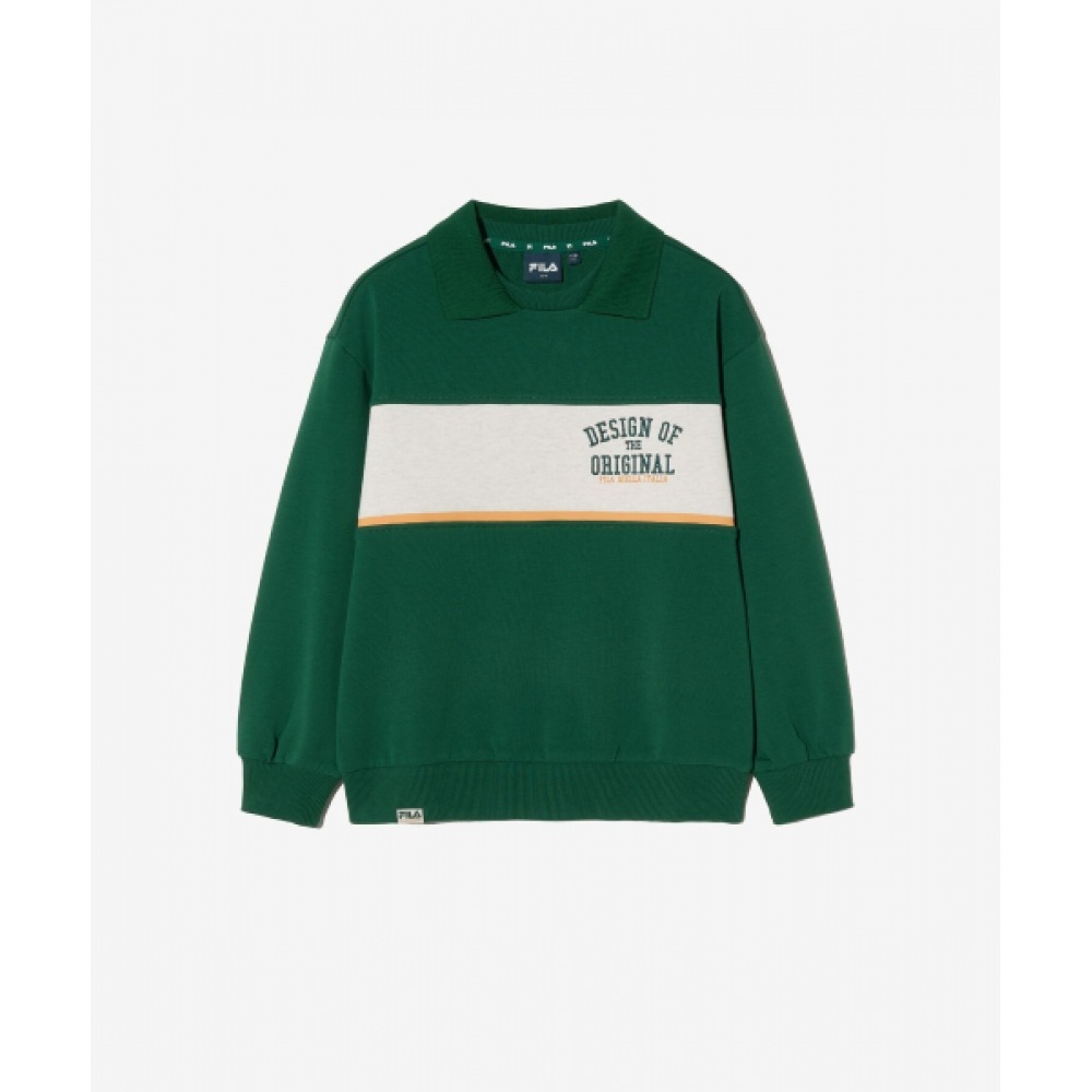 フィラキッズカーラカラースウェットシャツ (FK2POH1301XDGR)