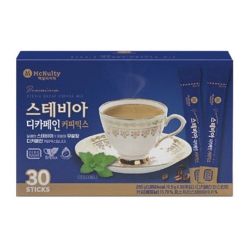 カフェインレスコーヒー インスタントコーヒー ステビア 低カロリー コーヒーミックス 30個入り x 5EA 大量購入