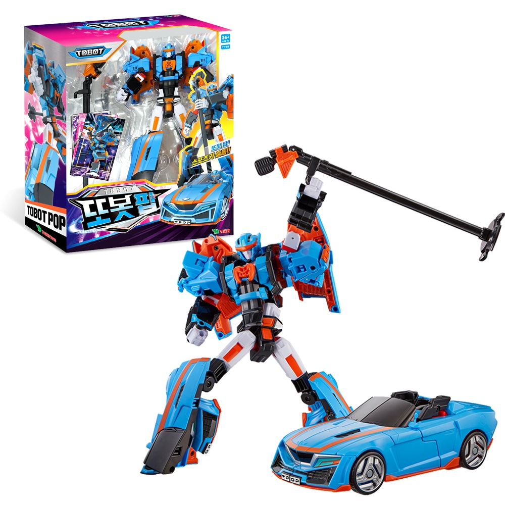 トボット POP Big コンバーチブル スポーツカー 変形ロボット 新トボット 車ロボ 玩具 4歳以上 男の子 プレゼント