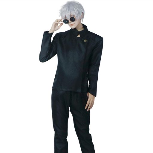 コスパ最高 即納 LHMQ 呪術廻戦 コスプレ衣装 高専 五条悟 小物付き ごじょうさとる 呪術高等専門 変装 人気 じゅじゅつかいせん コスチューム 仮装 セット ハロウィン クリスマス 制服 大人