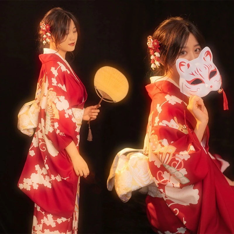 コスプレ定番柄セット 浴衣 女性用 夏祭り花火大会衣装四季折々の着物を 定番柄セット 浴衣 浴衣+帯+髪飾りうちわを贈る コスチューム 着物30%制限